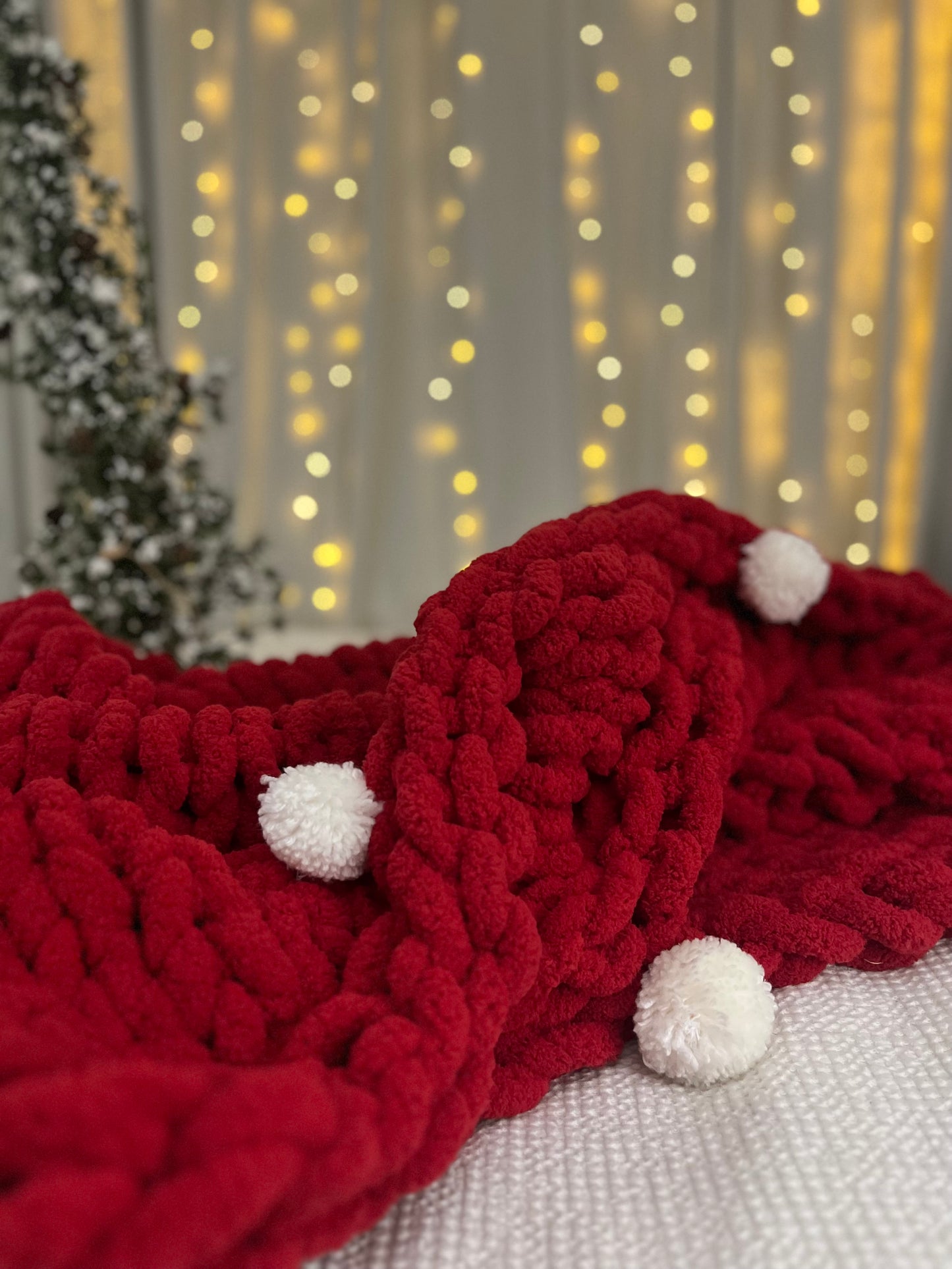 Holiday Red Blanket & Bracelet