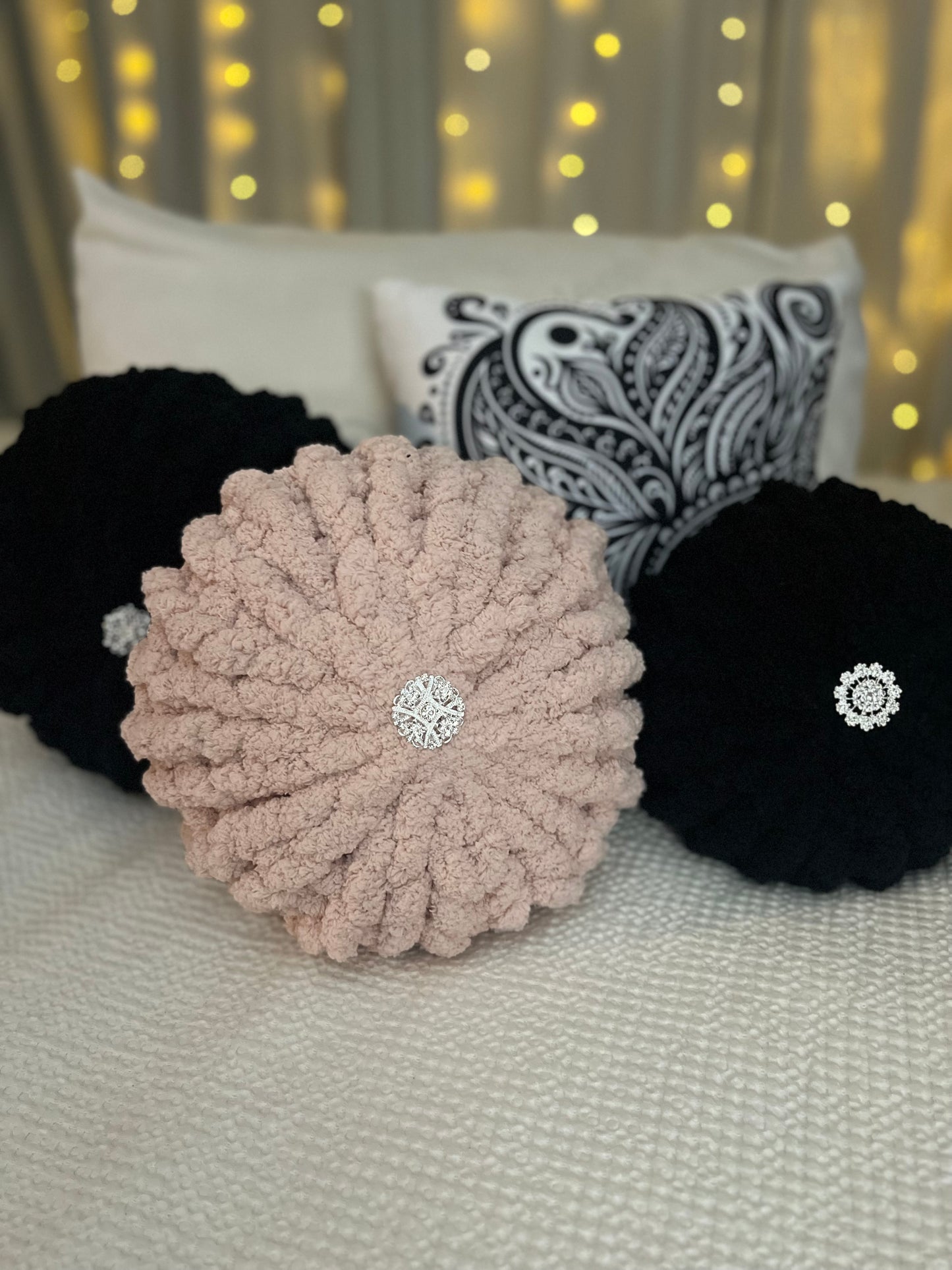Chunky Round Knit Accent Pillow