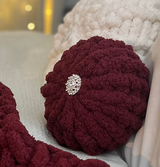 Chunky Round Knit Accent Pillow