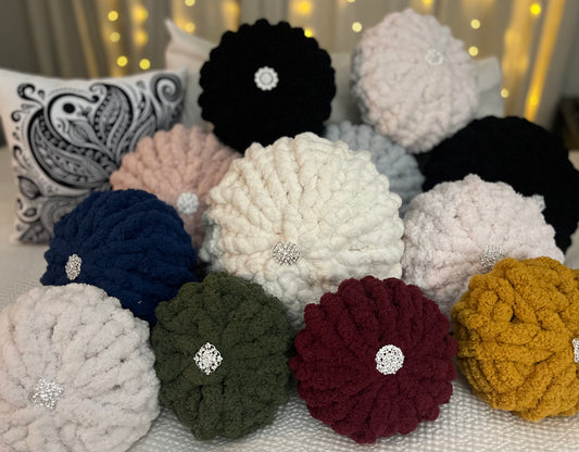 Chunky Round Knit Accent Pillow